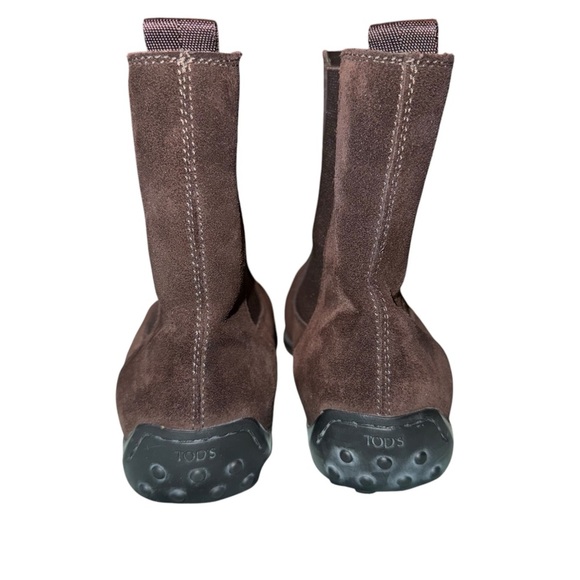 TOD’S Quinn Guiana Beatles Suede Ankle Boots Brown Size 6 - Picture 6 of 14